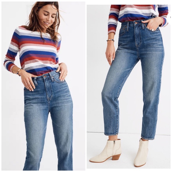 MADEWELL The Tall Momjean in Downey Wash jeans - Picture 2 of 9